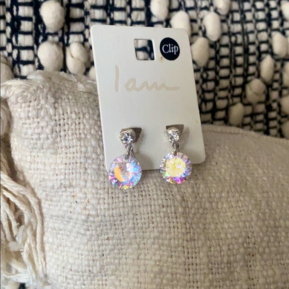 Clip Iridescent Earrings